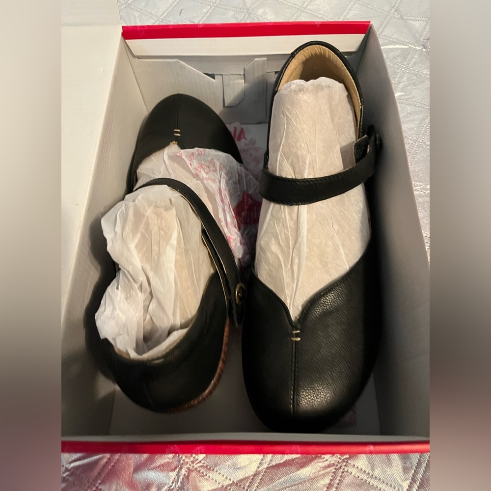 ALEGRIA Black Mary Jane Comfort Clog with Floral Insole - Picture 12 of 12